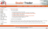 dealer trader web application main page