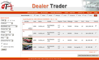 dealer trader web application search results page
